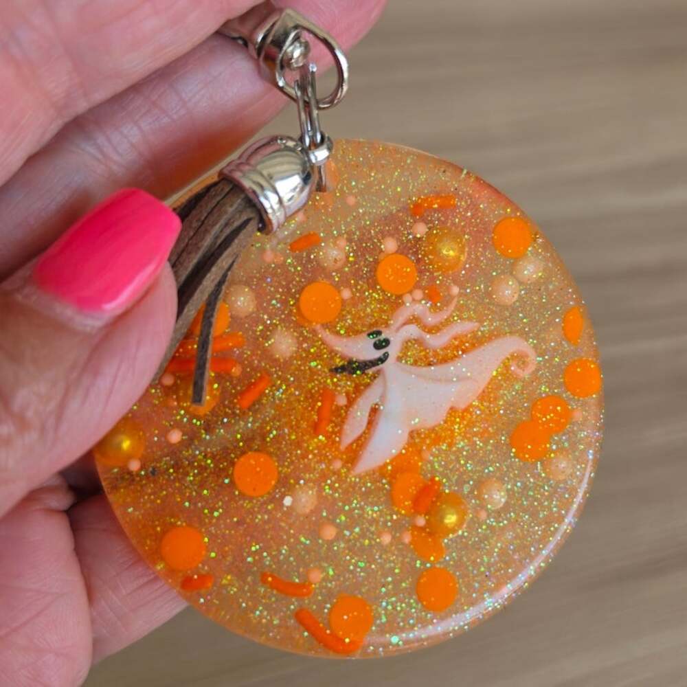 ZERO /Jacks ghost Dog Resin Keychain Clip ON Nightmare Before Christmas